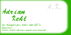 adrian kehl business card